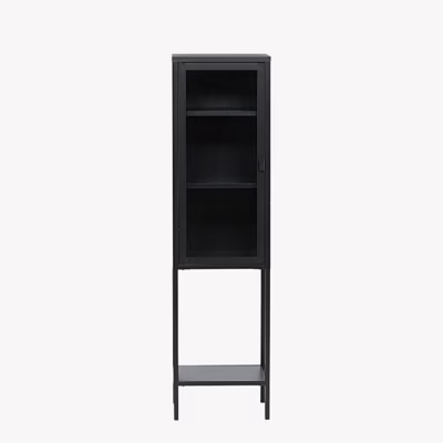 Misha must metallist vitriinkapp klaasuksega 150 cm - 25358-208