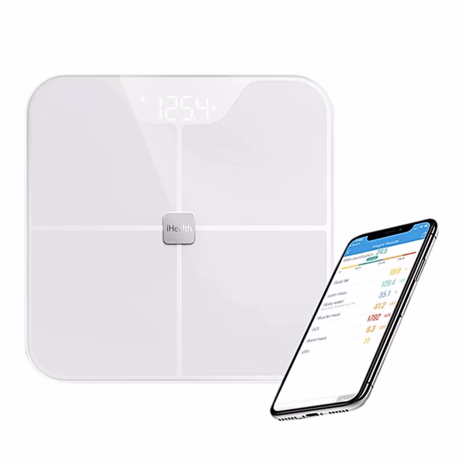 Kehakoostise analüüsiga vannitoakaal iHealth Fit HS2S, Bluetooth 4.0 - 2