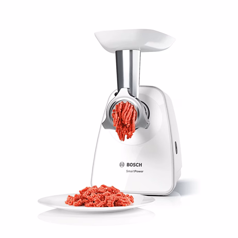 Hakklihamasin vorstipritsiga Bosch SmartPower MFW2510W, valge - 2