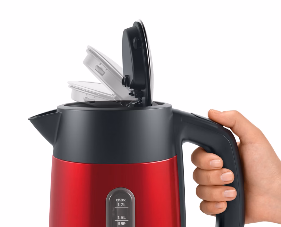 Veekeetja Bosch DesignLine TWK4P434, 1,7 l, tumepunane/must-hall - 4