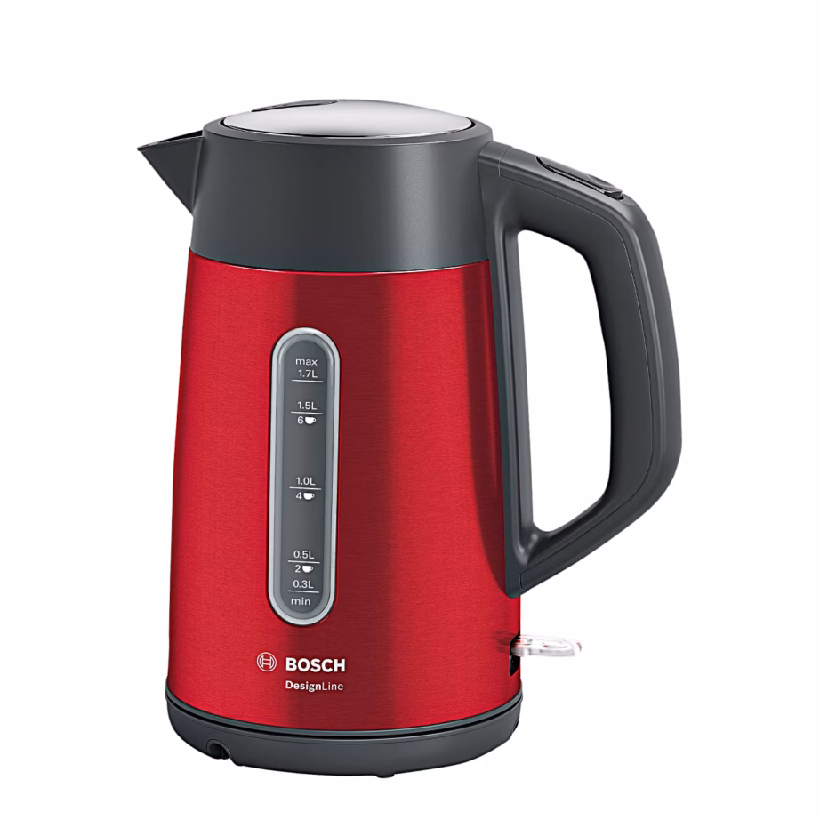Veekeetja Bosch DesignLine TWK4P434, 1,7 l, tumepunane/must-hall - 6