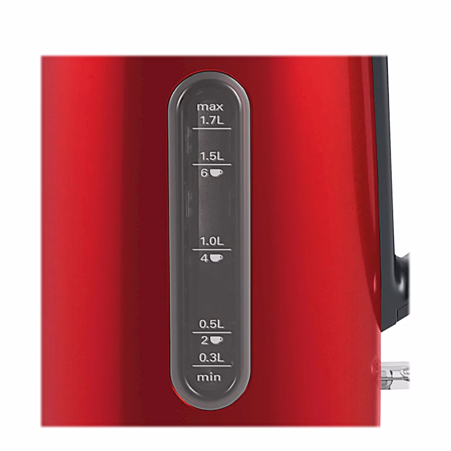 Veekeetja Bosch DesignLine TWK4P434, 1,7 l, tumepunane/must-hall - 8