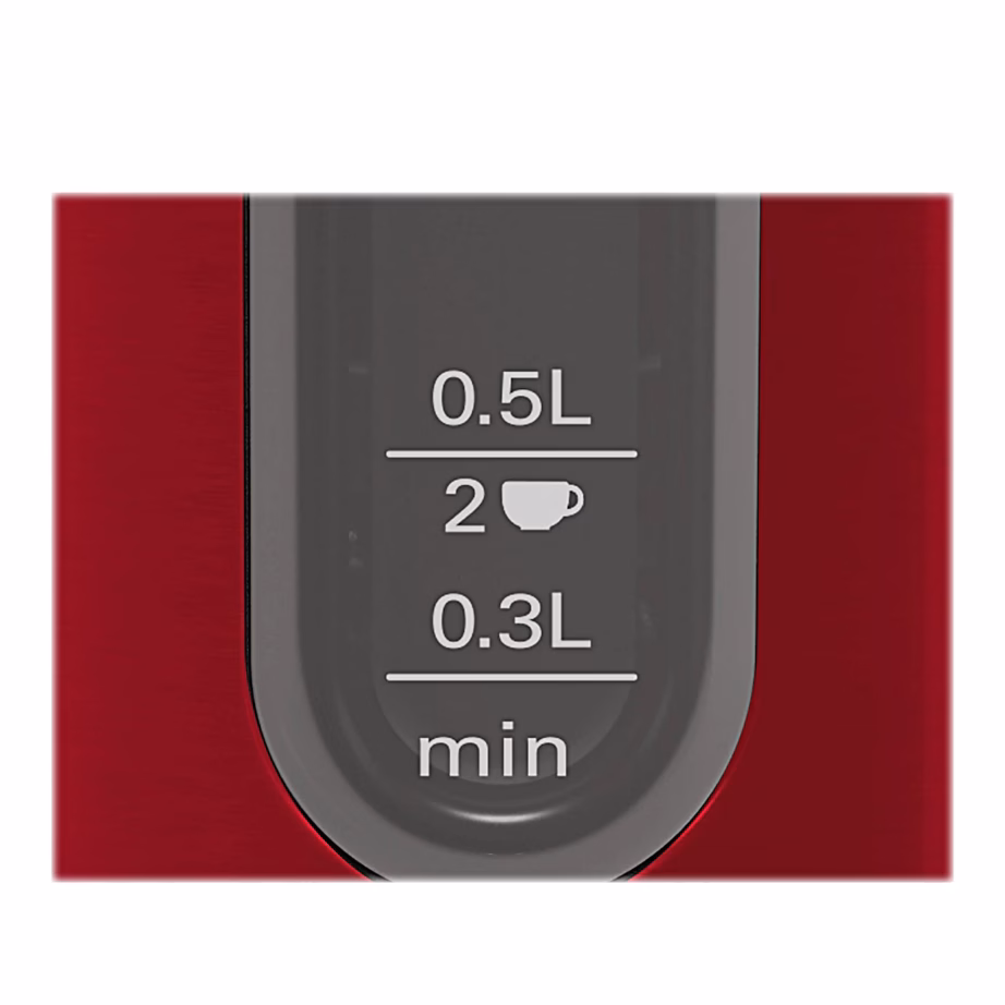 Veekeetja Bosch DesignLine TWK4P434, 1,7 l, tumepunane/must-hall - 10