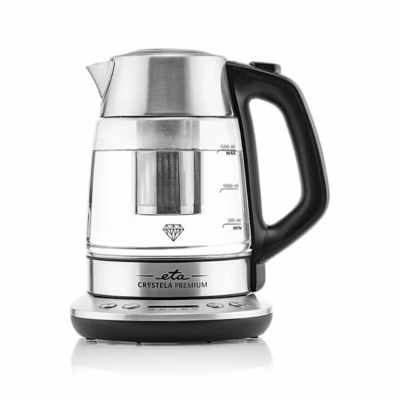 Reguleeritava temperatuuriga veekeetja ETA Crystela Premium 9153 90000, teesõelaga, 1,5 l, klaasist