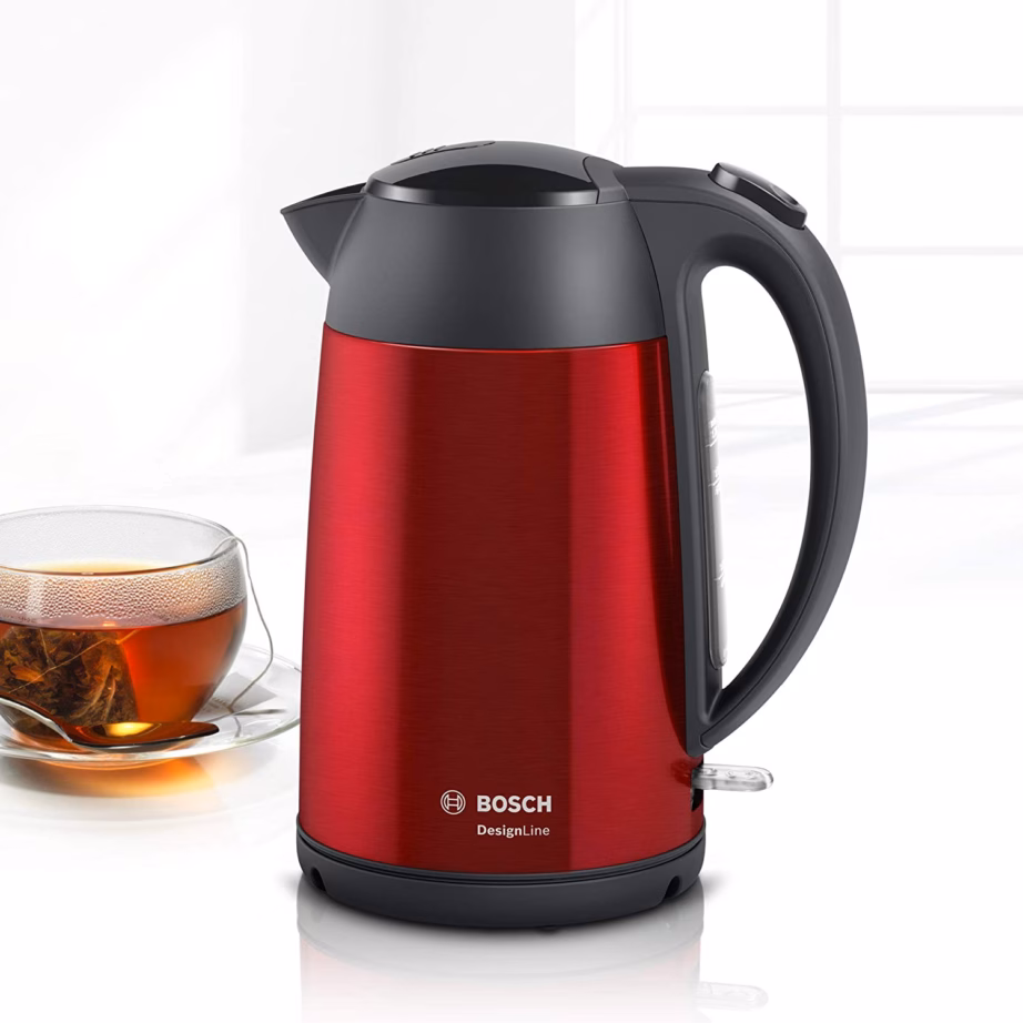 Roostevabast terasest veekeetja Bosch DesignLine TWK3P424, sügavpunane, 1,7 l - 3