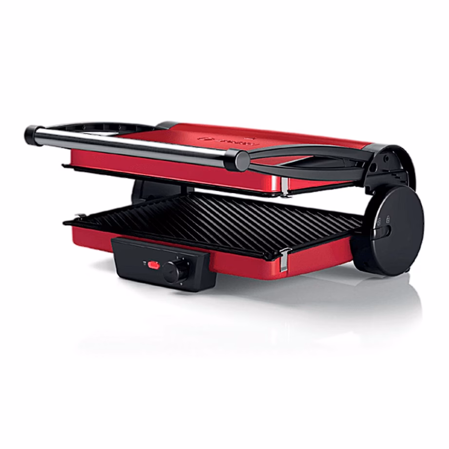 Kolme grillimisasendiga kontaktgrill Bosch TCG4104, 2 000 W, punane - 4