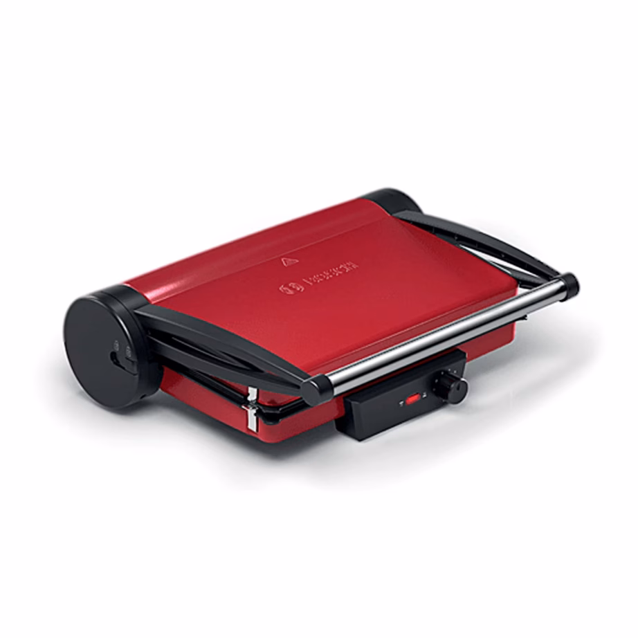 Kolme grillimisasendiga kontaktgrill Bosch TCG4104, 2 000 W, punane - 6