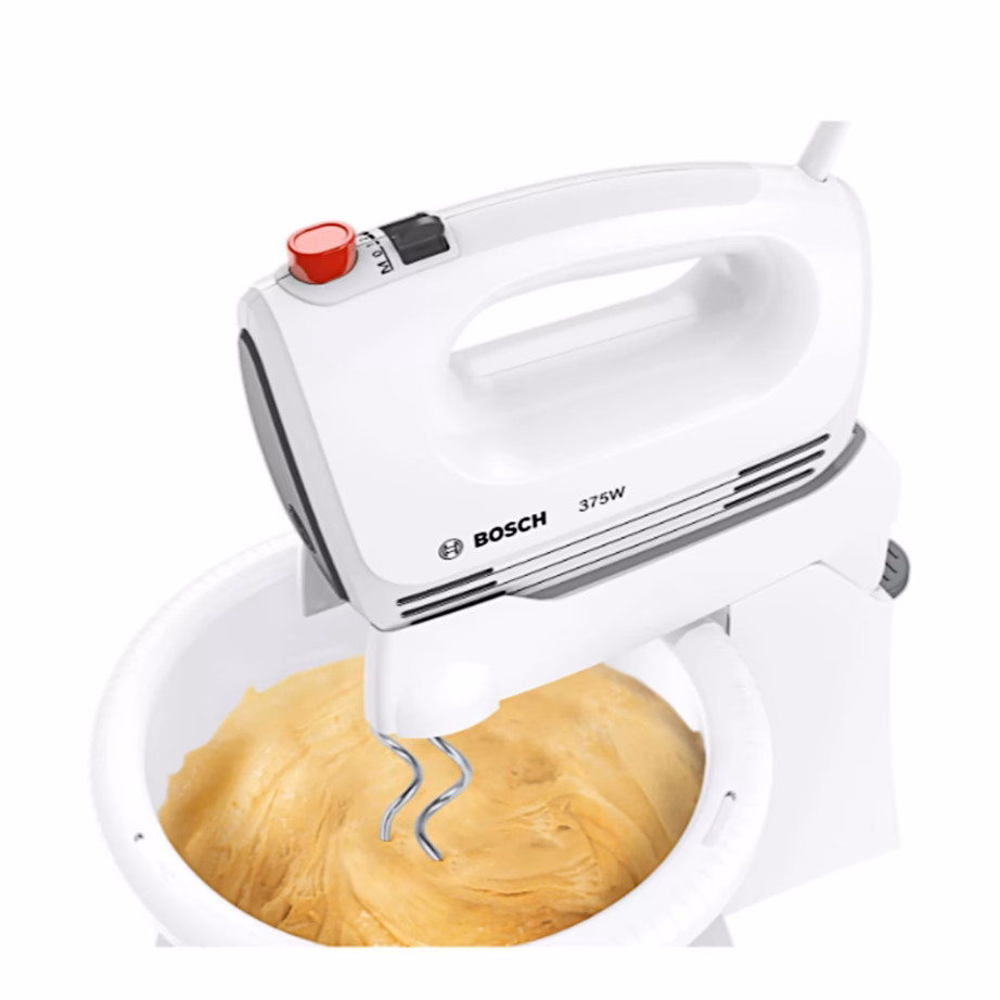 Pöörleva kausiga käsimikser Bosch CleverMixx MFQ2600G, 375 W, 3 l, valge - 4