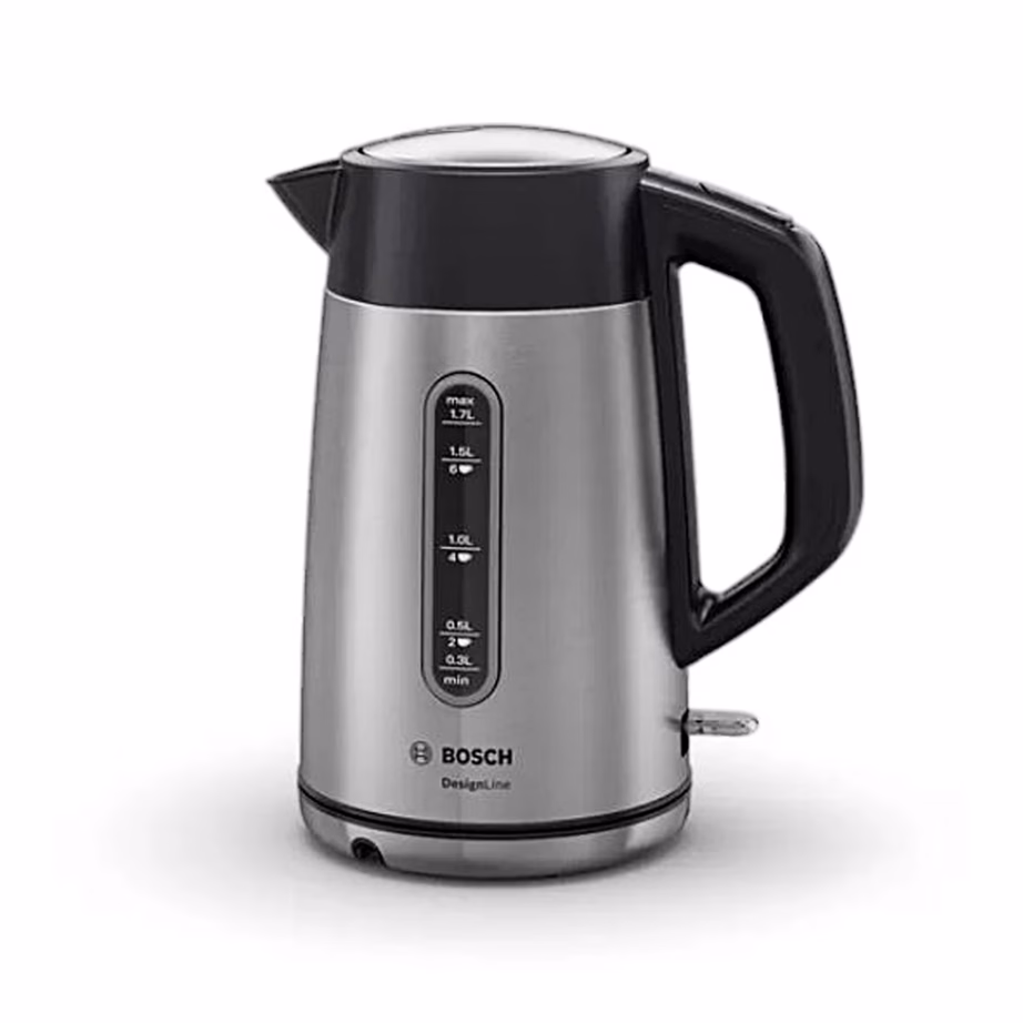 Roostevabast terasest veekeetja Bosch DesignLine TWK4P440, 1,7 l, must - 2