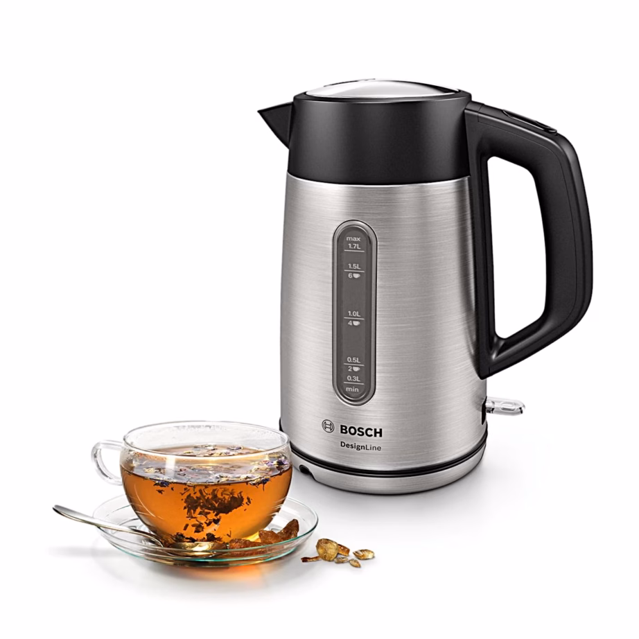 Roostevabast terasest veekeetja Bosch DesignLine TWK4P440, 1,7 l, must - 5