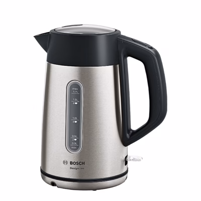 Roostevabast terasest veekeetja Bosch DesignLine TWK4P440, Must, roostevaba teras