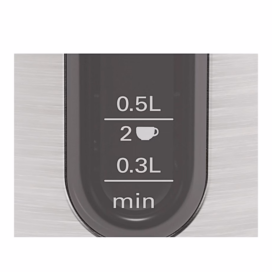 Roostevabast terasest veekeetja Bosch DesignLine TWK4P440, 1,7 l, must - 8