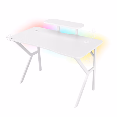 Arvutilaud Genesis Holm 320 RGB, 120 × 60 cm, valge