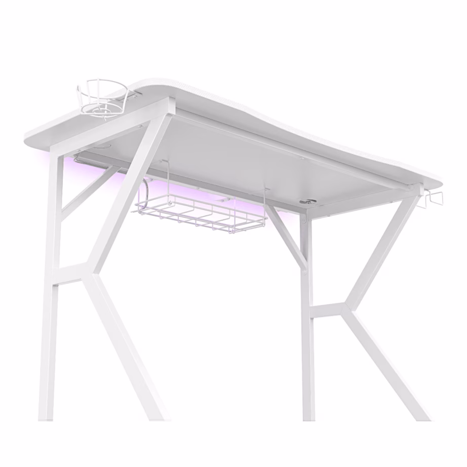 Arvutilaud Genesis Holm 320 RGB, 120 × 60 cm, valge - 6