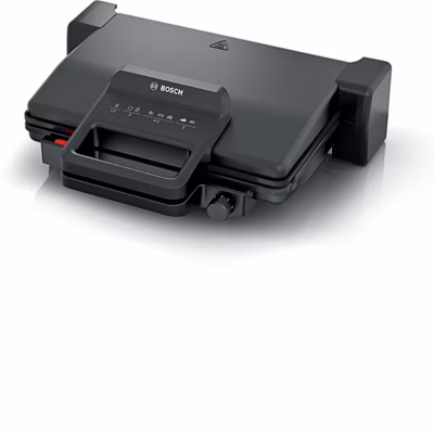 Kolme küpsetusasendiga kontaktgrill Bosch TCG3323, 2000 W, must