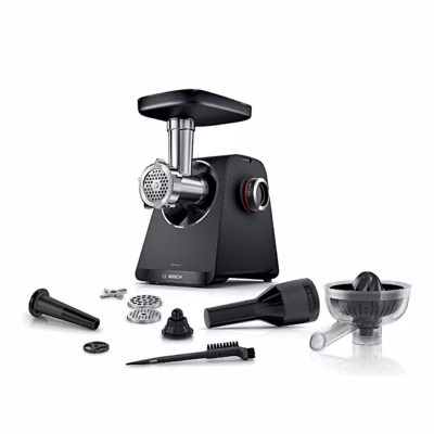 Multifunktsionaalne hakklihamasin Bosch MFWS430B/01, 2,5 kg/min, must