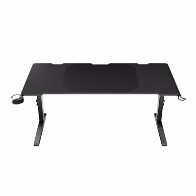 Genesis Holm Modular 160 RGB laiendatava terasraamiga arvutilaud mängurile, 160 × 75 cm, antratsiitmust