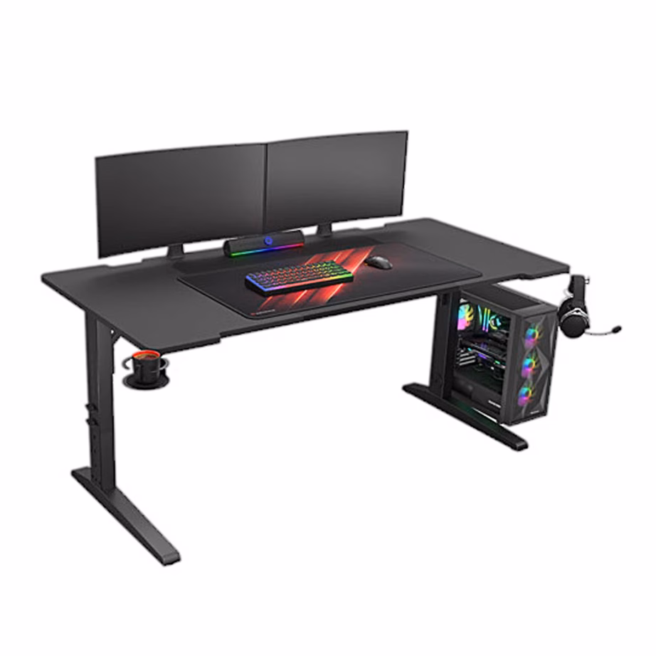 Genesis Holm Modular 160 RGB laiendatava terasraamiga arvutilaud mängurile, 160 × 75 cm, antratsiitmust - 4