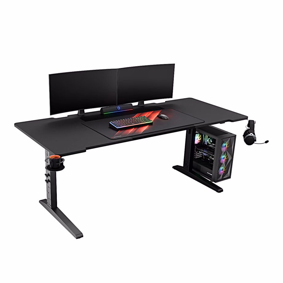 Genesis Holm Modular 180 RGB laiendatava terasraamiga arvutilaud mängurile, 180 × 75 cm, antratsiitmust - 2