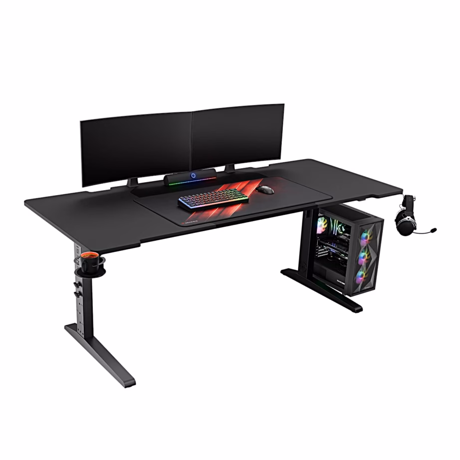 Genesis Holm Modular 180 RGB laiendatava terasraamiga arvutilaud mängurile, 180 × 75 cm, antratsiitmust - 14