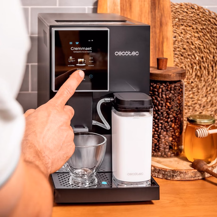 Wi-Fi juhitav täisautomaatne kohvimasin Cecotec Cremmaet Compactccino Connected, 1,1 l, must - 6