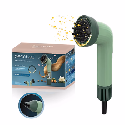 Ioniseeriv föön Cecotec IoniCare Dry ja Keratin Olive, NutriEssence seerumisüsteem, oliivroheline, 1200 W