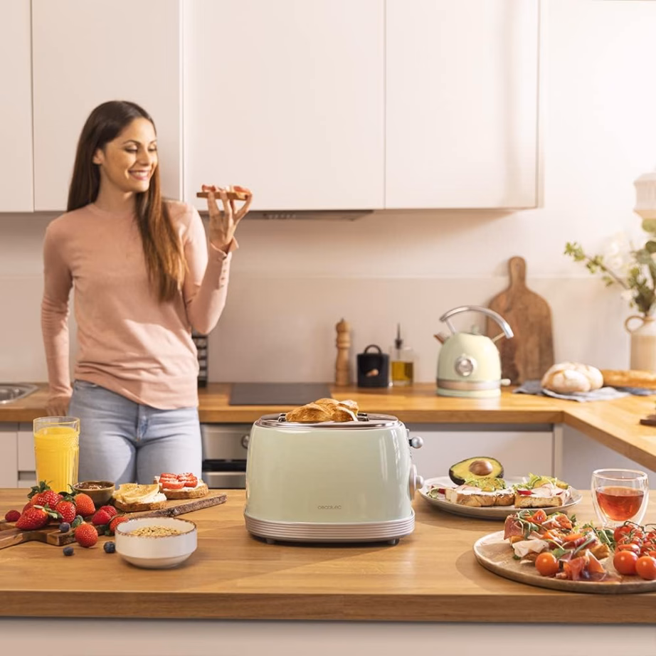 Röster Cecotec Toast ja Taste 800 Vintage, 2 viilu, heleroheline - 4