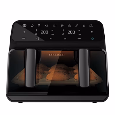 Kahe tsooniga kuumaõhufritüür Cecotec Cecofry Advance 9000 Window, eemaldatav vahesein, 9 l, must