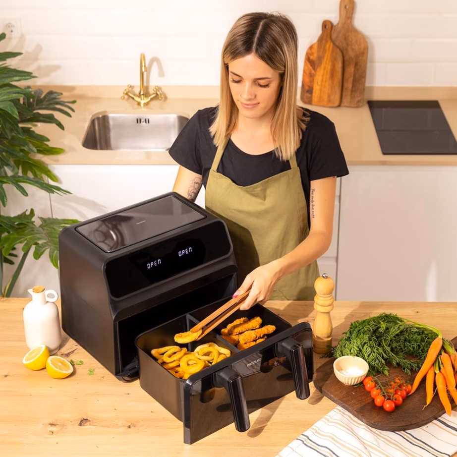 Kahe tsooniga kuumaõhufritüür Cecotec Cecofry Advance 9000 Window, eemaldatav vahesein, 9 l, must - 4
