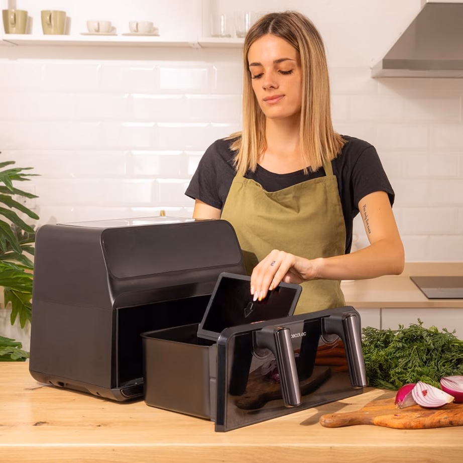 Kahe tsooniga kuumaõhufritüür Cecotec Cecofry Advance 9000 Window, eemaldatav vahesein, 9 l, must - 5