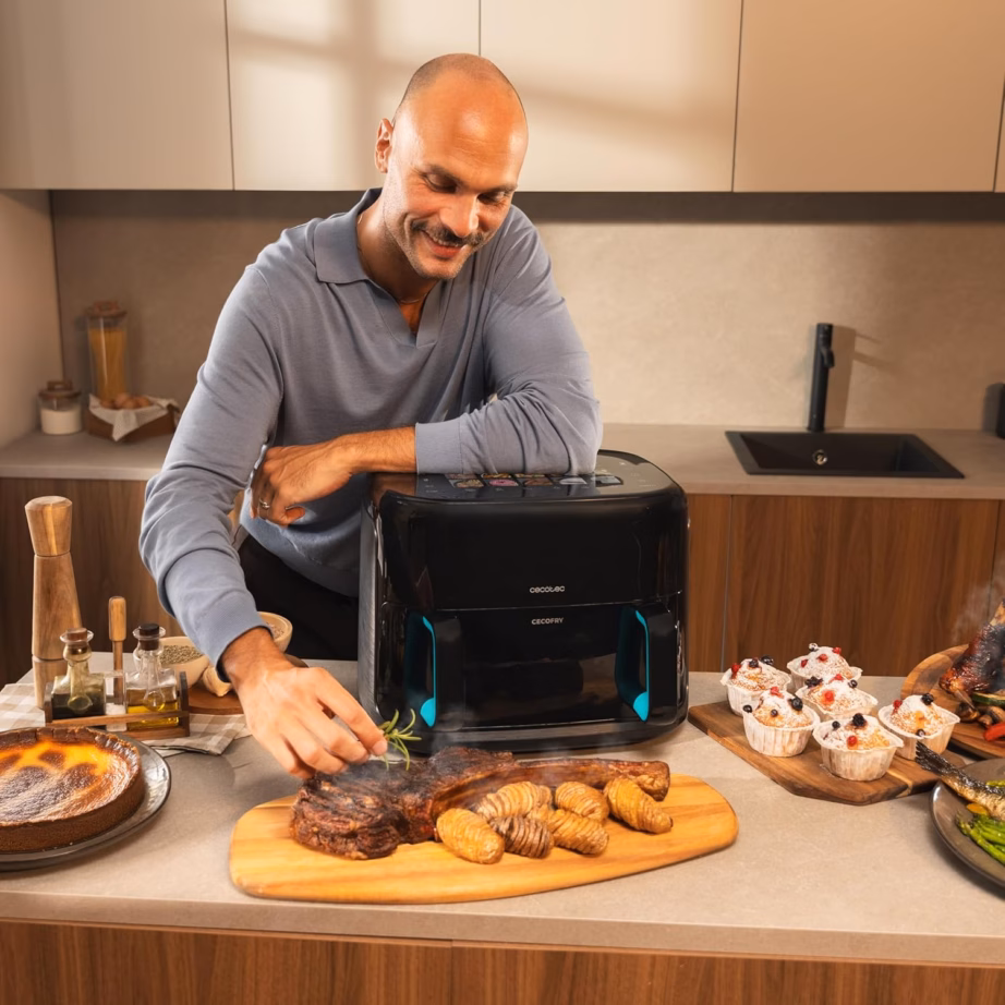 Kuumaõhufritüür Cecotec Cecofry ja Grill Smokin’Prime 11000, suitsutusfunktsiooniga, 11 l, 2800 W, must - 2