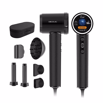 Föön Cecotec DryGlam Waves i-Sensor Pro, 6 soengukujundusotsikut, AI-kaugusandur, must
