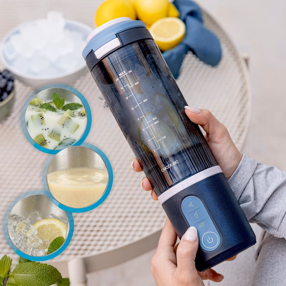 USB-laetav smuutiblender Cecotec Power Titanium Shake2Go Lagoon, 0,6 l - 4
