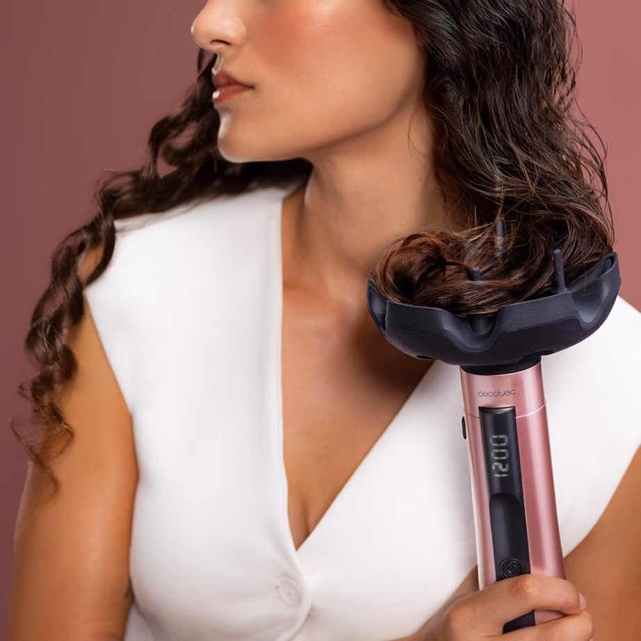 Föön-koolutaja Cecotec CeramicCare 10in1 AirBrush, 10 otsikut, must/roosa - 3