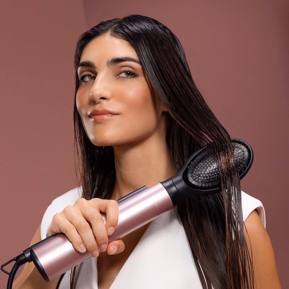 Föön-koolutaja Cecotec CeramicCare 10in1 AirBrush, 10 otsikut, must/roosa - 7