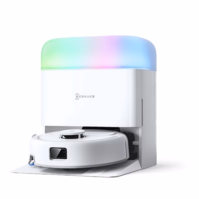 Isepuhastava jaamaga robottolmuimeja Ecovacs DEEBOT MINI 2, kuni 10 000 Pa, valge