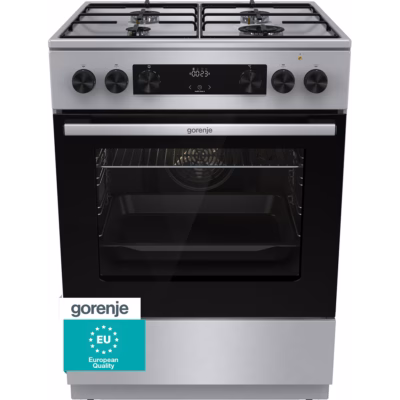 Eraldiseisev kombipliit GORENJE GKS6C70XJ, 60 cm, gaasipliidiplaat ja elektriahi 71 l