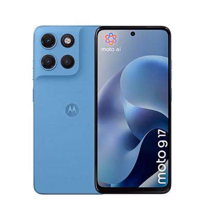 Nutitelefon Motorola moto g17, sinine, taga- ja eestvaade