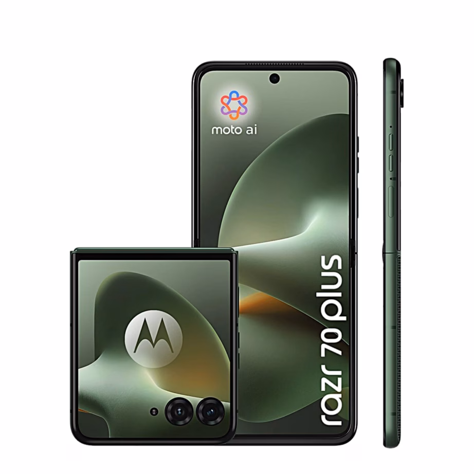 Volditav nutitelefon Motorola razr 70 plus, 6,9″, 12 GB RAM, 512 GB, roheline - 3