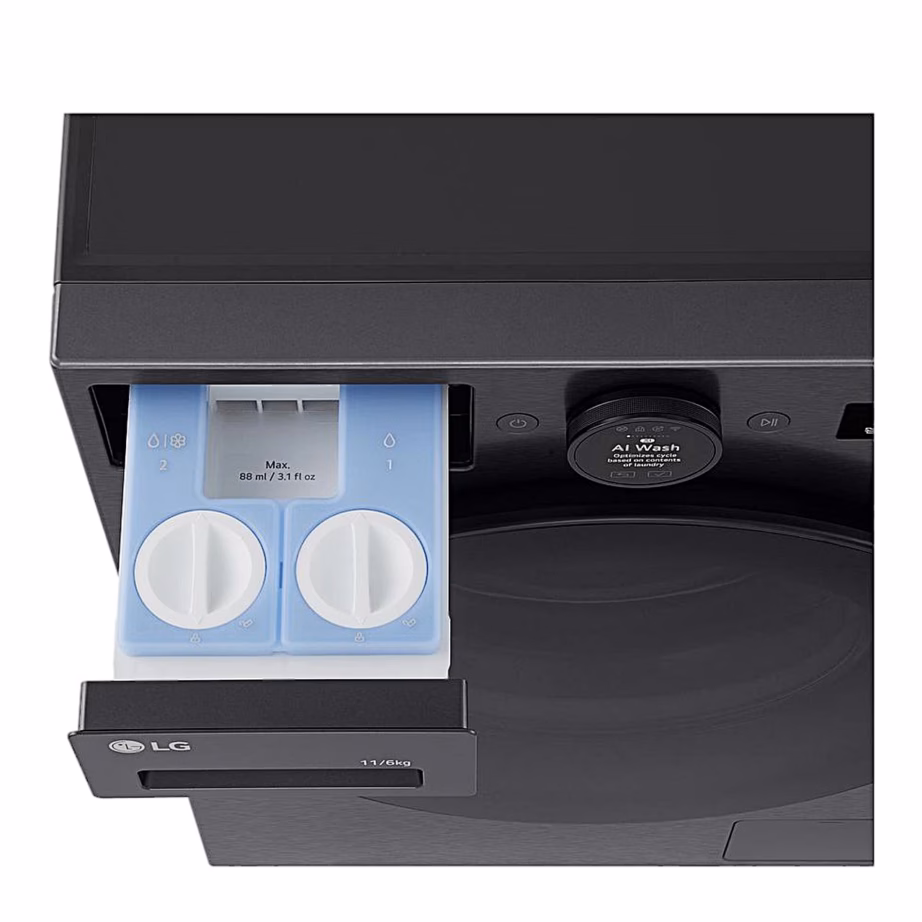 Eraldiseisev pesukuivati LG W4X7516TBB, 11/6 kg, 1400 p/min, Wi‑Fi, tumehall - 2
