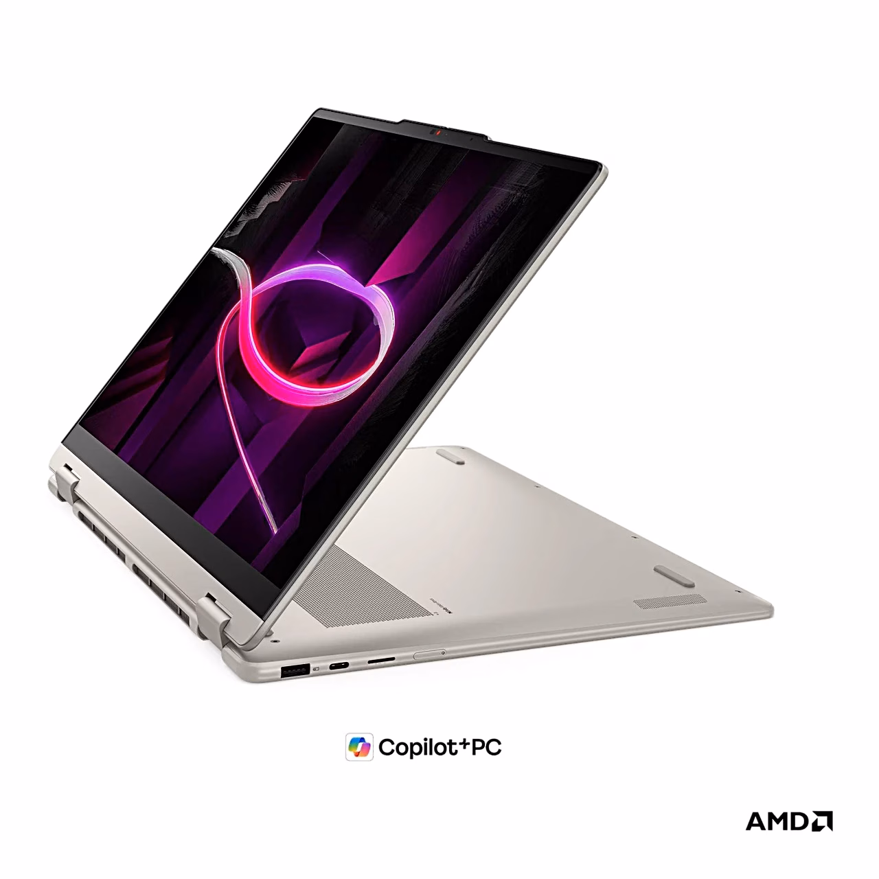 Sülearvuti Lenovo Yoga 7 2-in-1 16AGP11 telgiasendis, külgvaade