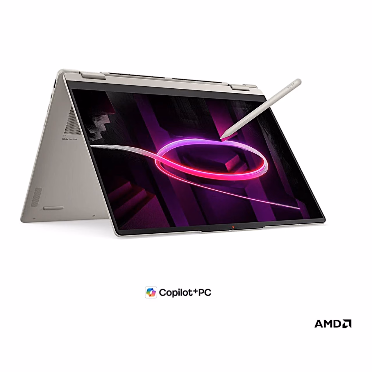 Sülearvuti Lenovo Yoga 7 2-in-1 16AGP11 telgiasendis puuteekraaniga, eestvaade