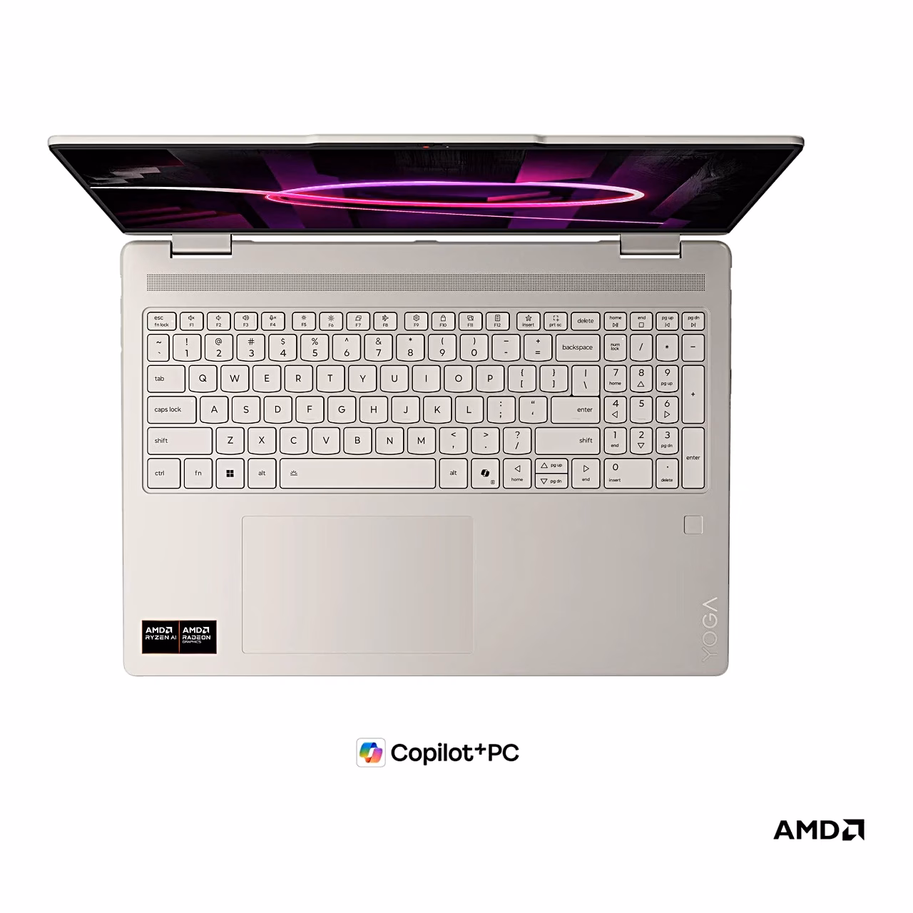 Sülearvuti Lenovo Yoga 7 2-in-1 16AGP11 klaviatuur numbriklahvistikuga, pealtvaade