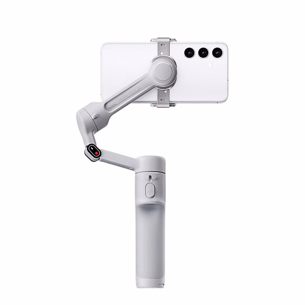 Hall Insta360 Flow 2 tagantvaates, valge telefon magnetilises hoidikus