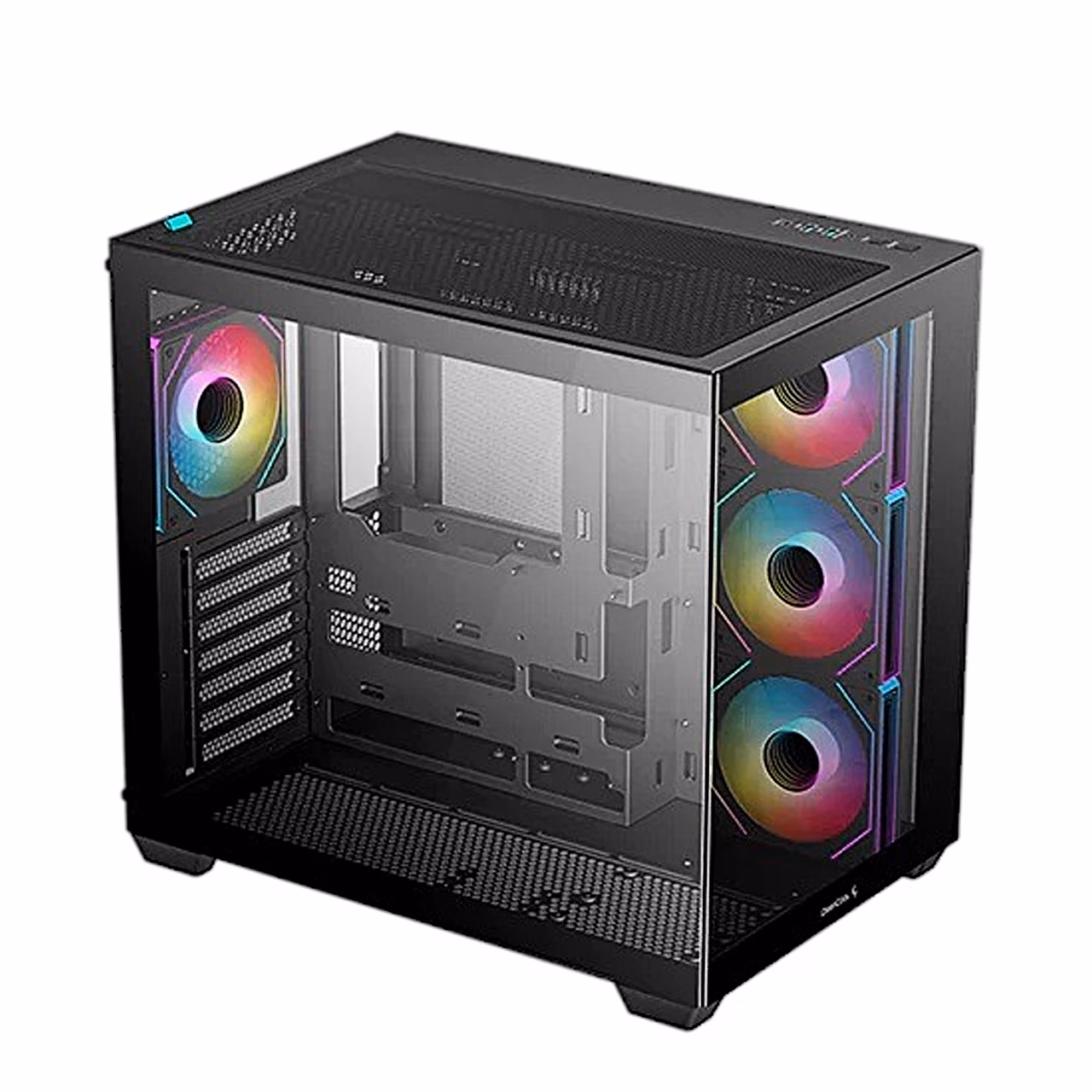DeepCool CG530 4F tower korpus nurga alt, klaasist külg ja esikülg