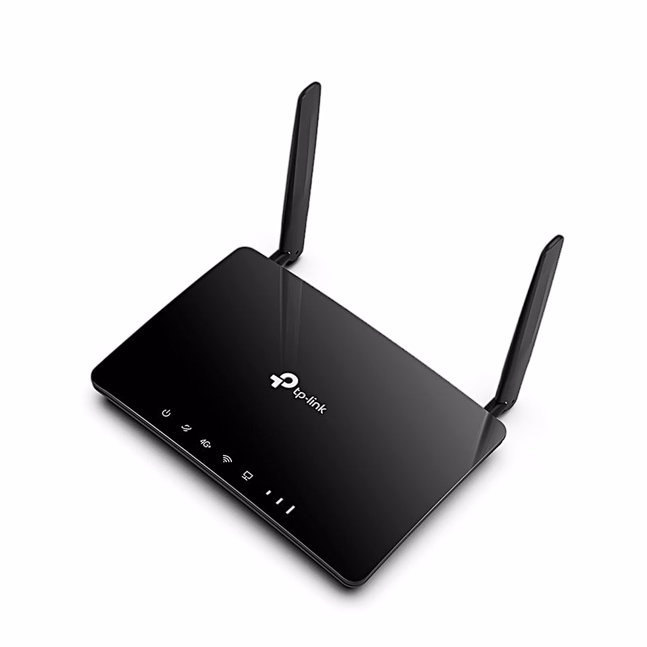 4G-ruuter TP-Link Archer MR500 ülevalt nurga alt, antennid kallutatud