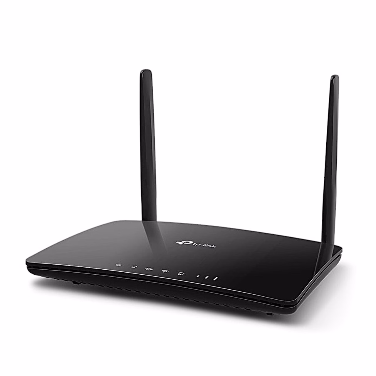 TP-Link Archer MR500 esipaneeli märgutuled ja antennid paremalt küljelt