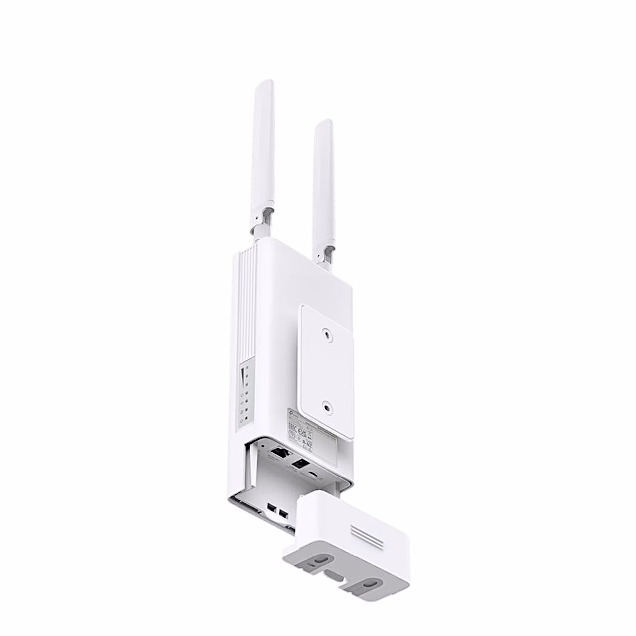 TP-Link Archer MR402-Outdoor avatud alumise kattega, pordid ja SIM-pesa nähtaval