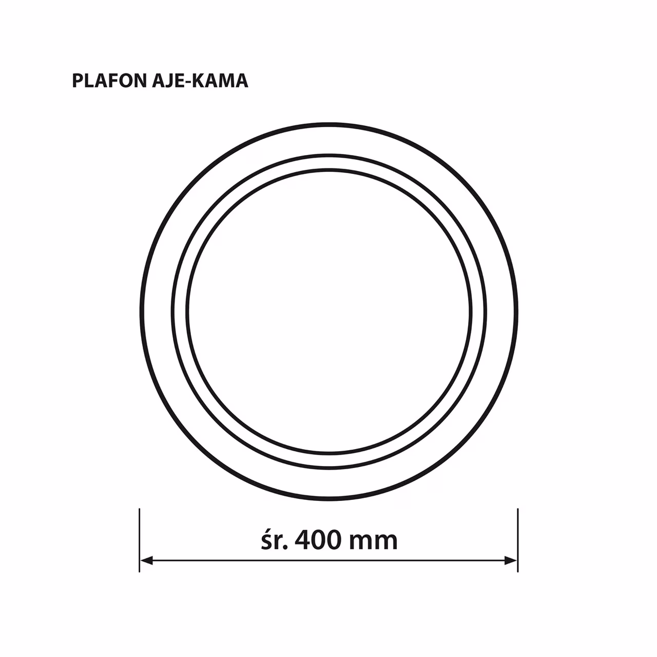Activejet AJE-KAMA 24W 40 cm ümmargune valge LED laevalgusti, 4000K, IP20, siseruumidesse