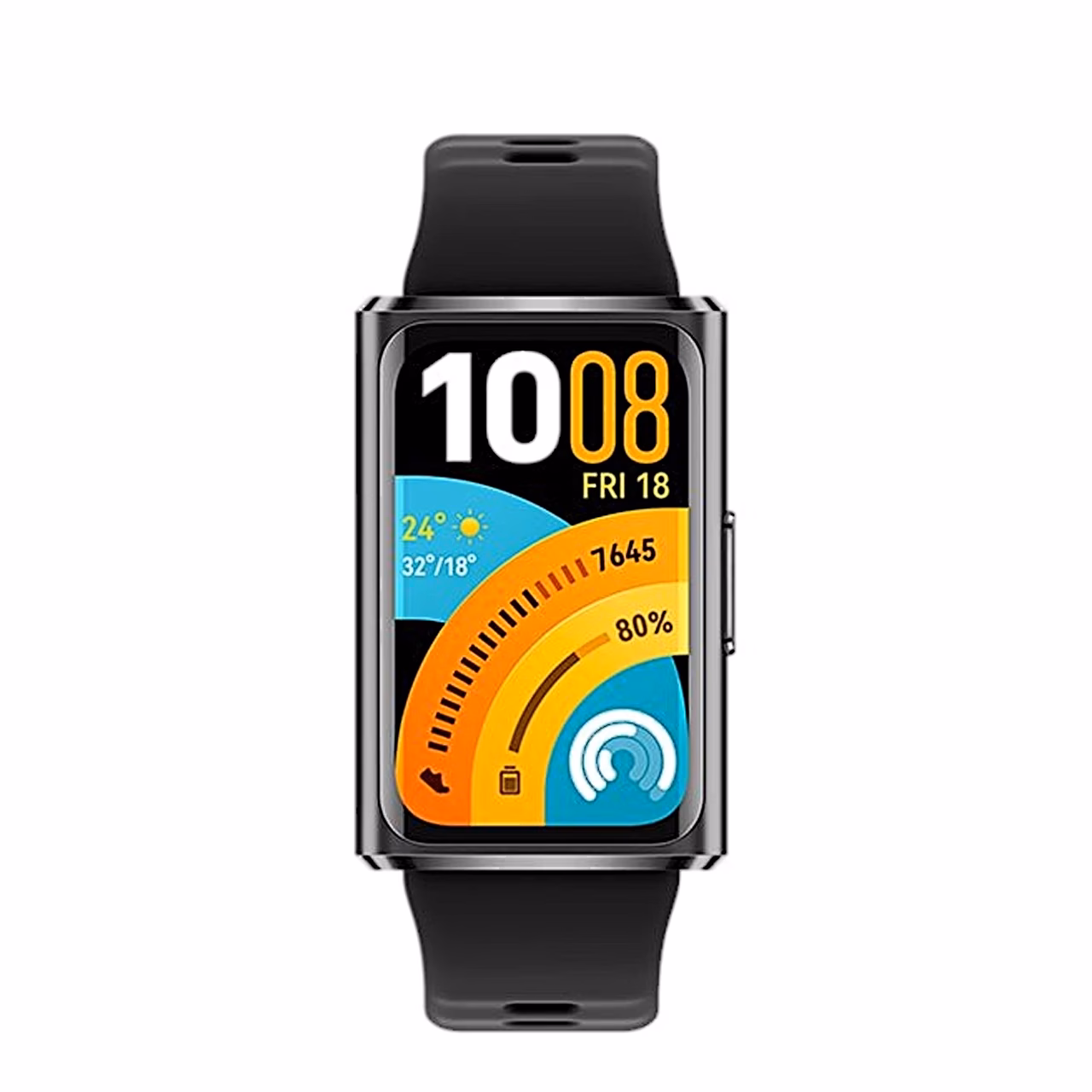 Väike eestvaade aktiivsusmonitorist HUAWEI Band 11 Pro mustas värvis
